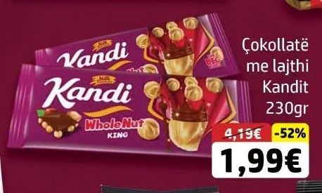 Çokollatë me Lajthi Kandit 230GR