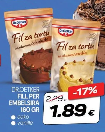 Dr.oetker Fill per Embelsira 160 Gr Coko Vanille