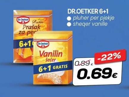 Dr.oetker 6+1 Pluhur per Pjekje Sheqer Vanille