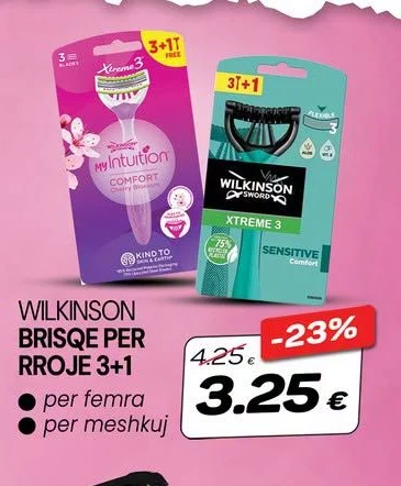 Wilkinson Brisqe per Rroje 3+1