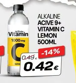 Alkaline Active 9+ Vitamin C Lemon 500ML