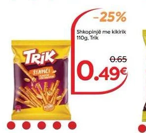 Shkopinjë me Kikirik 110G, Trik