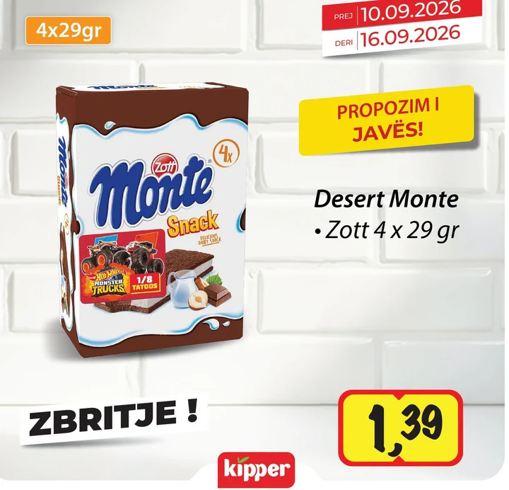 Desert Monte Zott 4 X 29 Gr