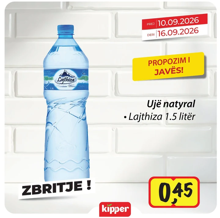 Ujë Natyral Lajthiza 1.5 Litër