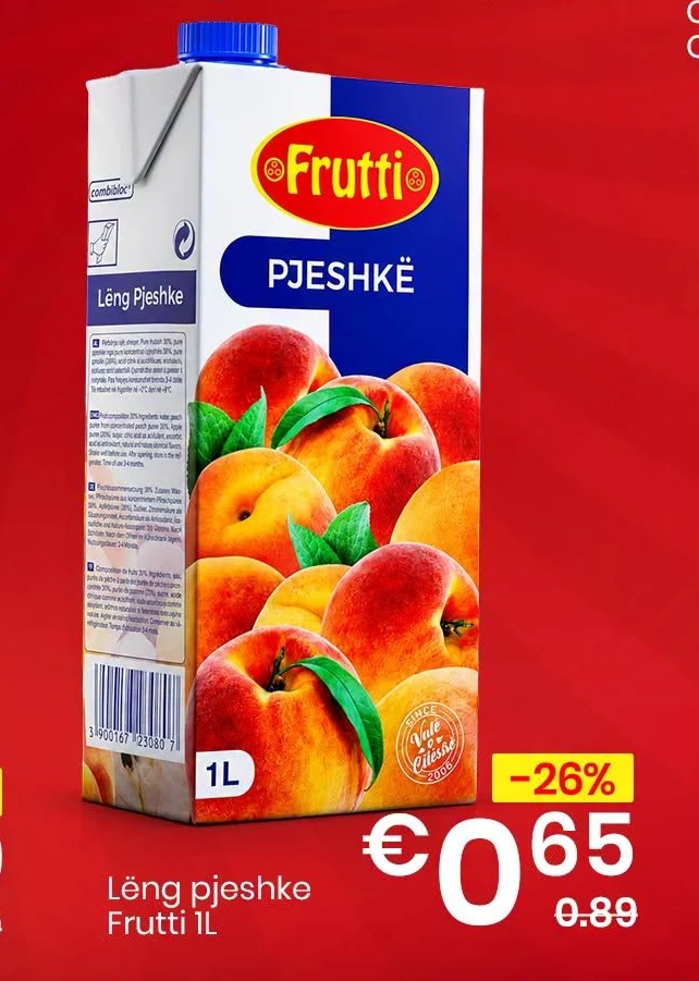 Lëng Pjeshke Frutti 1L
