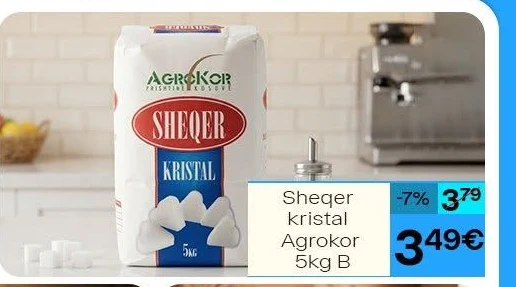 Sheqer Kristal Agrokor 5KG B