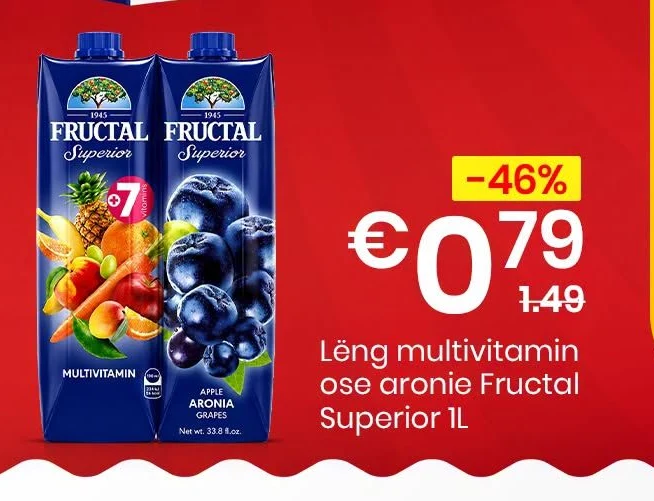 Lëng Multivitamin Ose Aronie Fructal Superior 1L