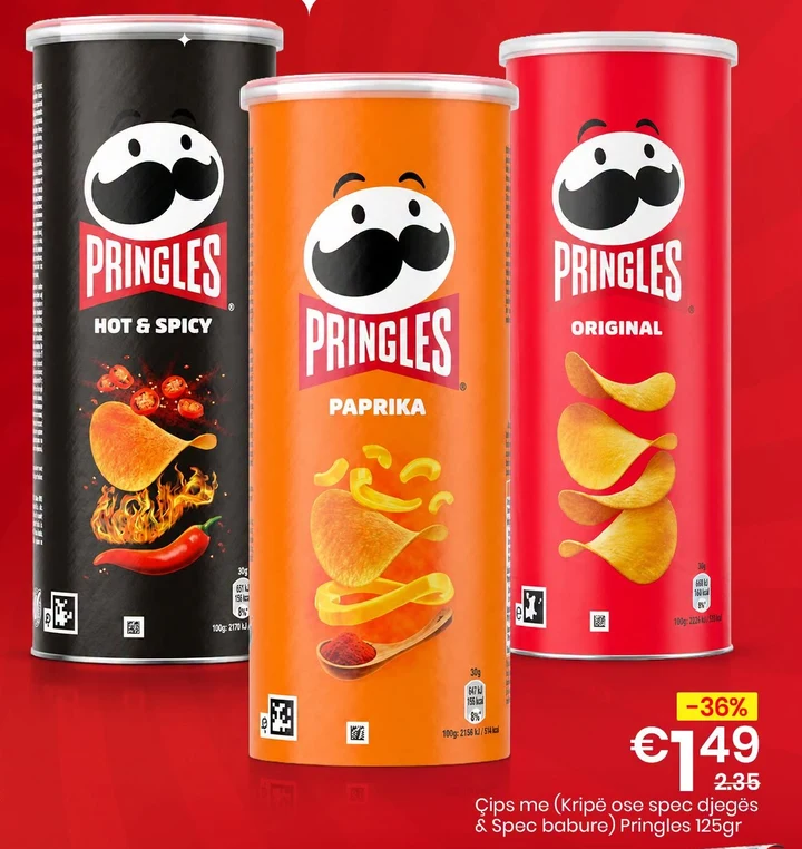 Çips me Pringles 125GR