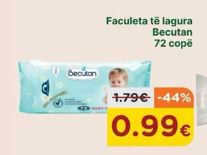 Faculeta Të Lagura Becutan 72 Copë