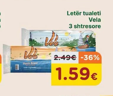 Letër Tualeti Vela 3 Shtresore