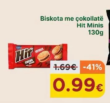 Biskota me Çokollatë Hit Minis 130G