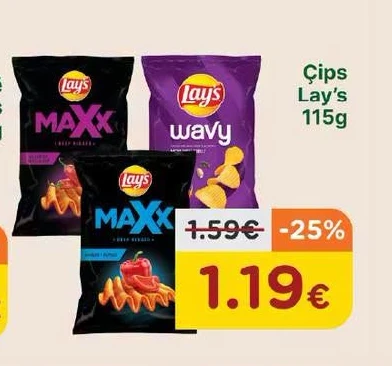 Çips Lay's 115G
