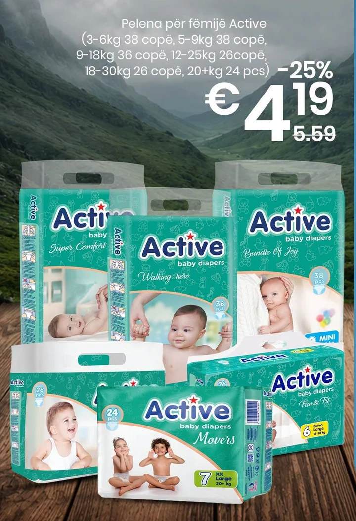 Pelena për Fëmijë Active