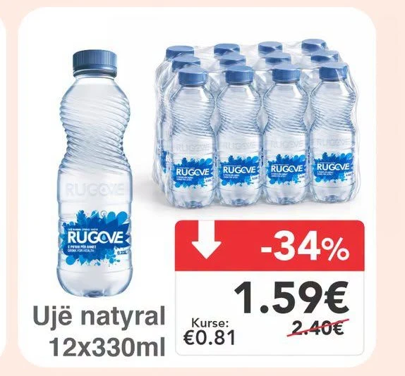 Ujë Natyral 12X330ML