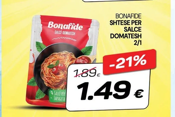 Bonafide Shtese per Salce Domatesh 2/1