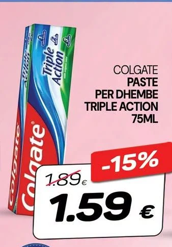 Colgate Paste per Dhembe Triple Action 75ML