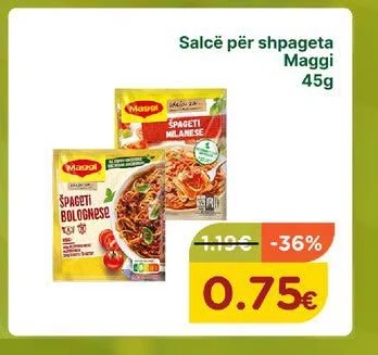 Salcë për Shpageta Maggi 45G