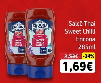 Salcë Thai Sweet Chilli Encona 285ML
