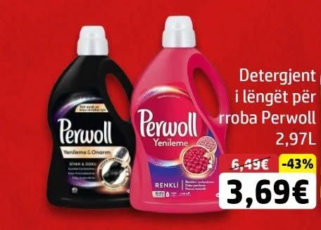 Detergjent I Lëngët për Rroba Perwoll 2,97L