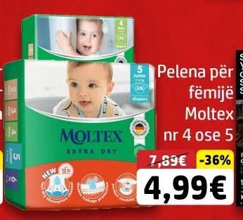 Pelena për Fëmijë Moltex Nr 4 Ose 5