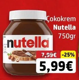 Çokokrem Nutella 750GR
