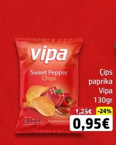 Çips Paprika Vipa 130GR