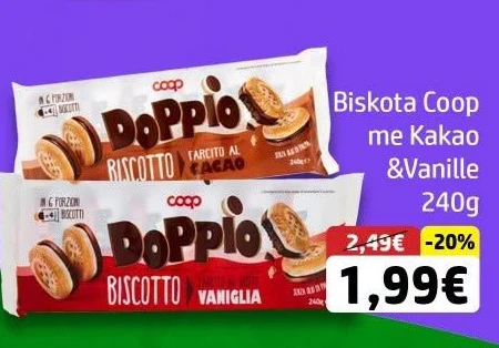 Biskota Coop me Kakao & Vanille 240G