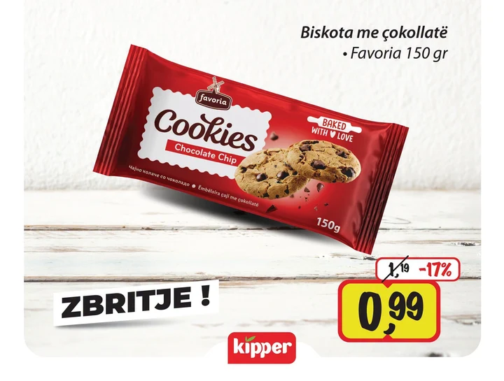 Favoria Cookies Biskota me Çokollatë 150 Gr