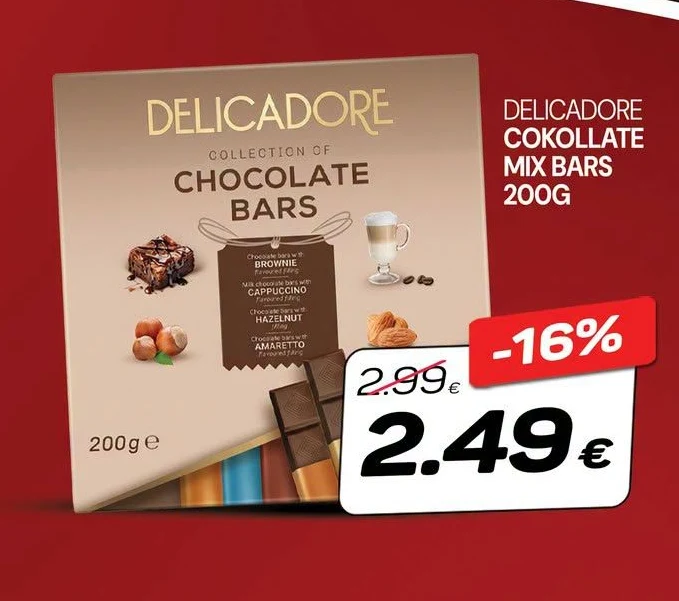 Delicadore Cokollate Mix Bars 200G