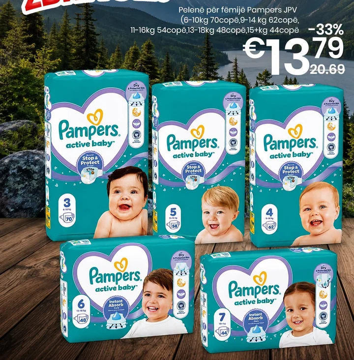 Pelenë për Fëmijë Pampers Jpv