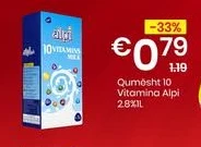 Qumësht 10 Vitamina Alpi 2.8X1L