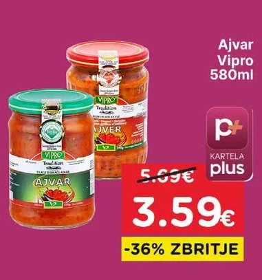 Ajvar Vipro 580ML