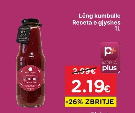 Lëng Kumbulle Receta E Gjyshes 1L
