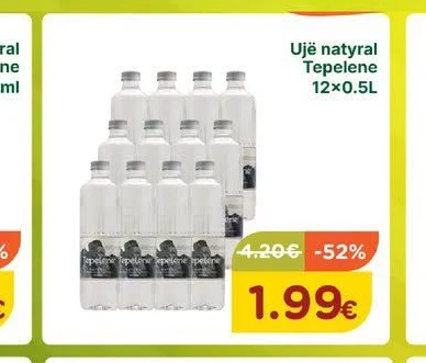 Ujë Natyral Tepelene 12X0.5L