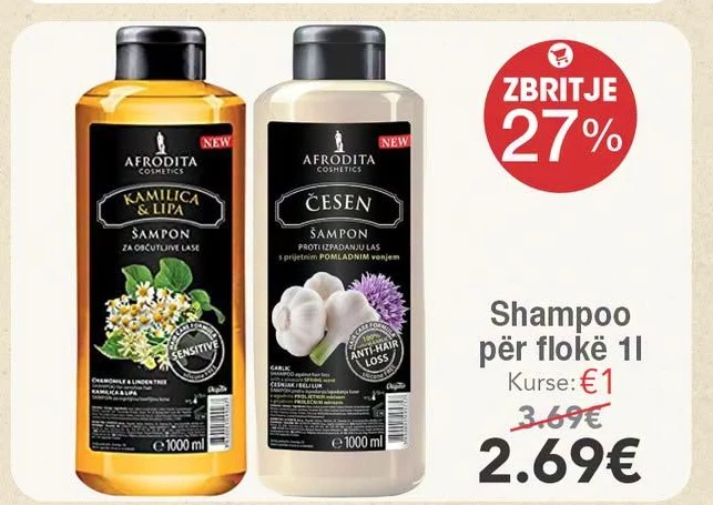 Shampoo për Flokë 1L Afrodita Kamilica & Lipa