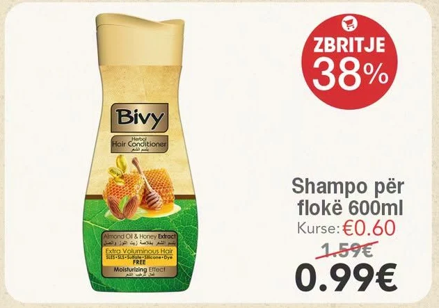 Shampo për Flokë 600ML Bivy