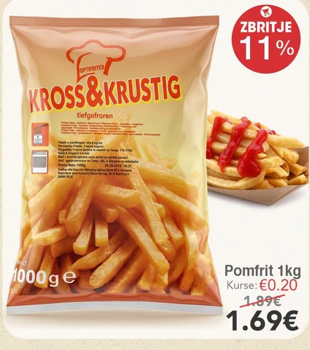 Pomfrit 1KG Kross & Krustig
