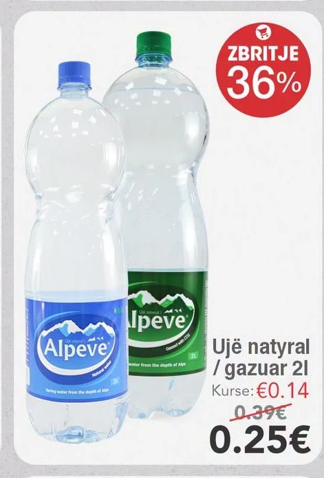 Ujë Natyral / Gazuar 2L