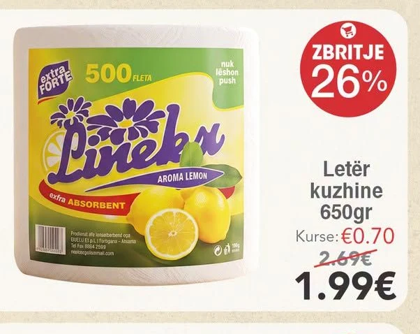 Letër Kuzhine 650GR
