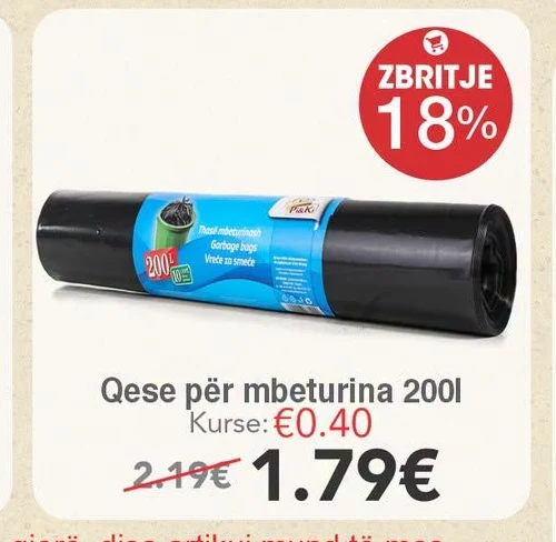Qese për Mbeturina 200L