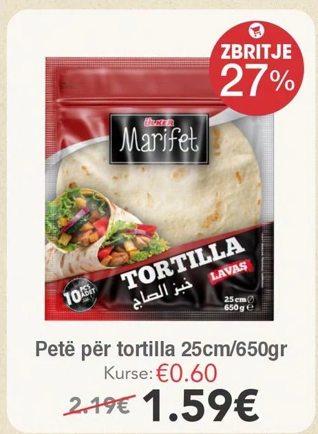 Petë për Tortilla 25CM/650GR