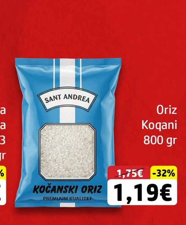 Oriz Koqani 800 Gr