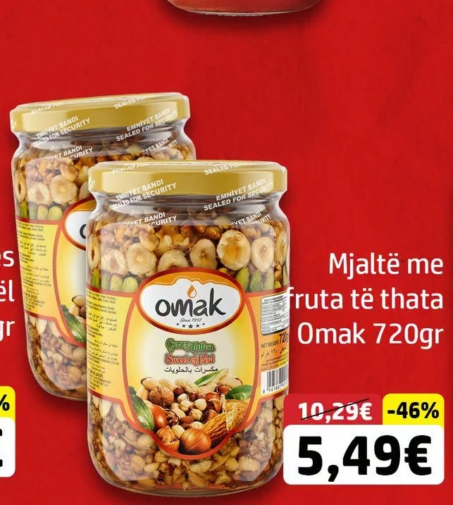 Mjaltë me Fruta Të Thata Omak 720GR
