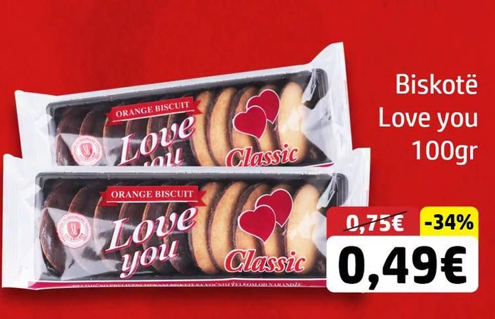 Biskotë Love You 100GR