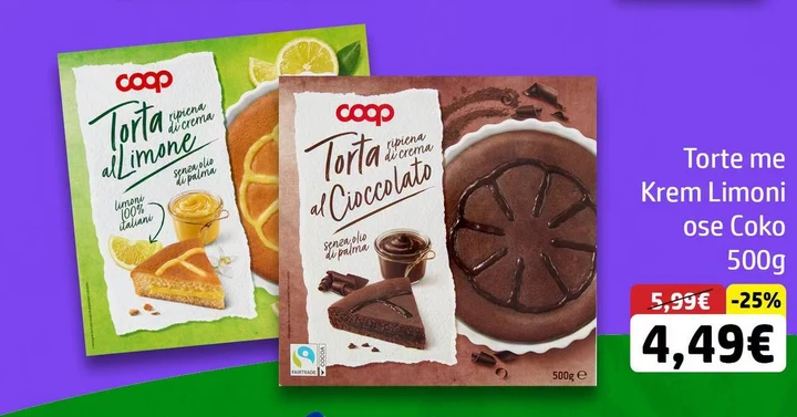 Torte me Krem Limoni Ose Coko 500G