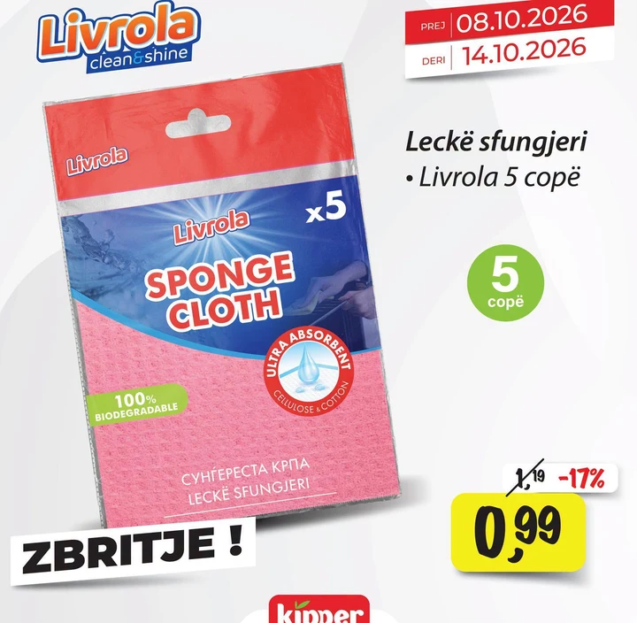 Leckë Sfungjeri Livrola 5 Copë