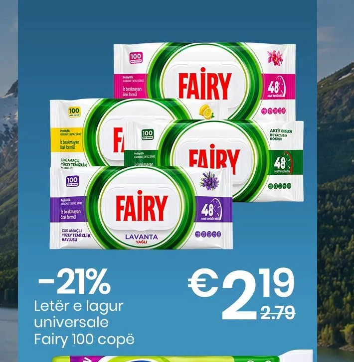 Letër E Lagur Universale Fairy 100 Copë