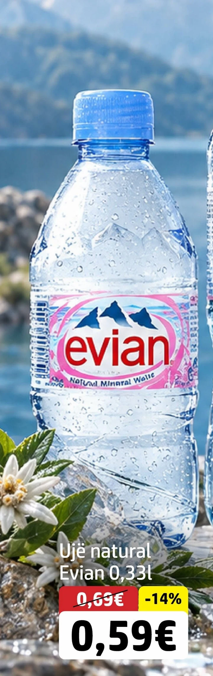 Ujë Natural Evian 0,33L
