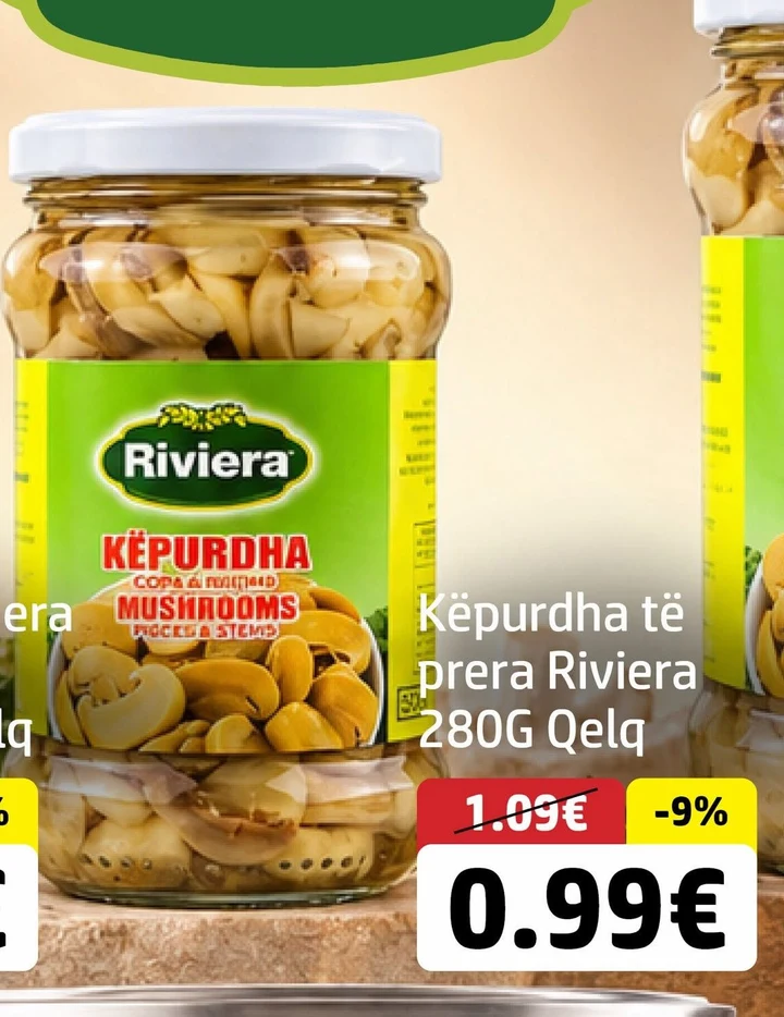 Këpurdha Të Prera Riviera 280G Qelq