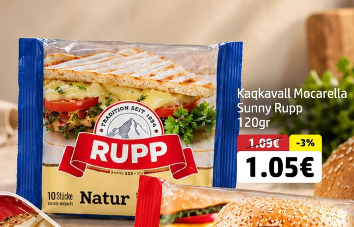 Kaqkavall Mocarella Sunny Rupp 120GR